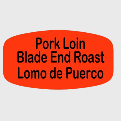 Spanish Label Pork Loin Blade End Roast / Lomo De Puerco - 1,000/Roll