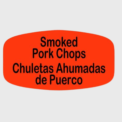 Spanish Label Smoked Pork Chops / Chuletas Ahumadas De Puerco - 1,000/Roll