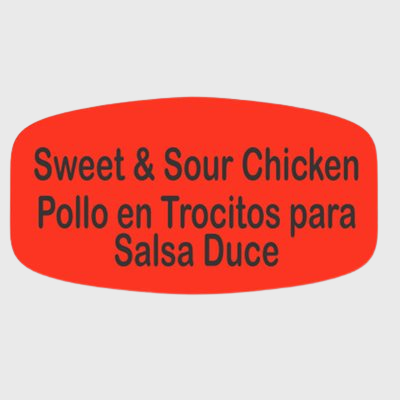 Spanish Label Sweet & Sour Chicken / Pollo En Trocitos Para Salsa Duce - 1,000/Roll