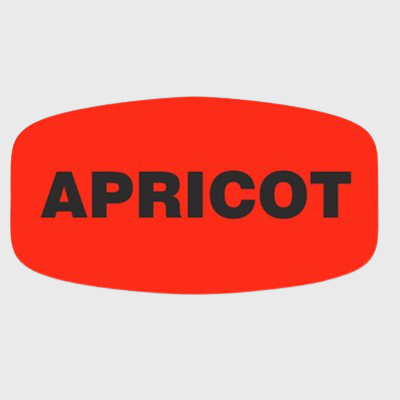 Short Oval Label Apricot - 1,000/Roll