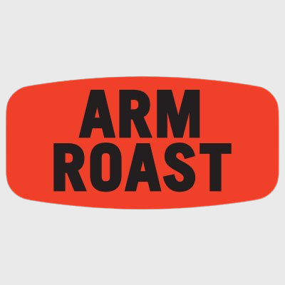 Short Oval Label Arm Roast - 1,000/Roll