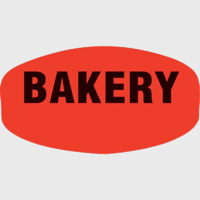 Short Oval Label Bakery Label Write On- 1,000/Roll