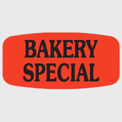 Short Oval Label Bakery Special - 1,000/Roll