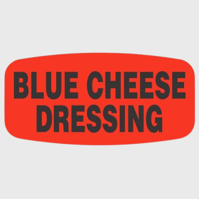 Short Oval Label Blue Cheese Dressing - 1,000/Roll