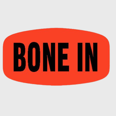 Short Oval Label Bone In - 1,000/Roll