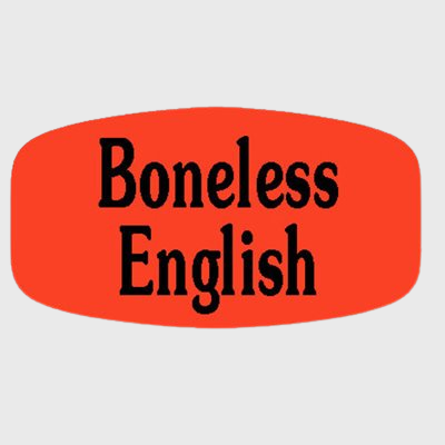 Short Oval Label Boneless English - 1,000/Roll