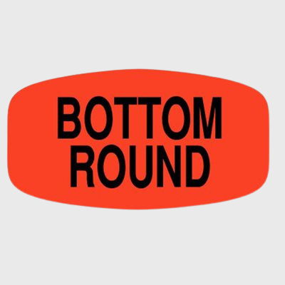 Short Oval Label Bottom Round - 1,000/Roll