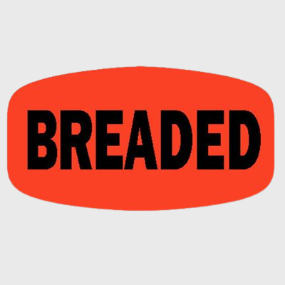 Short Oval Label Breaded - 1,000/Roll