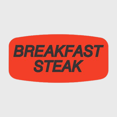 Short Oval Label Breakfast Steak - 1,000/Roll