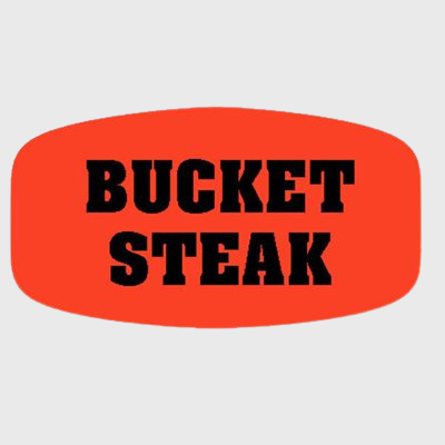Short Oval Label Bucket Steak - 1,000/Roll