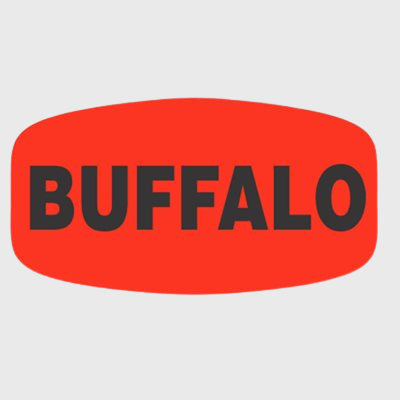 Short Oval Label Buffalo - 1,000/Roll