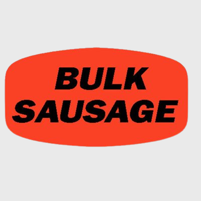 Short Oval Label Bulk Sausage - 1,000/Roll
