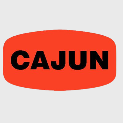 Short Oval Label Cajun - 1,000/Roll