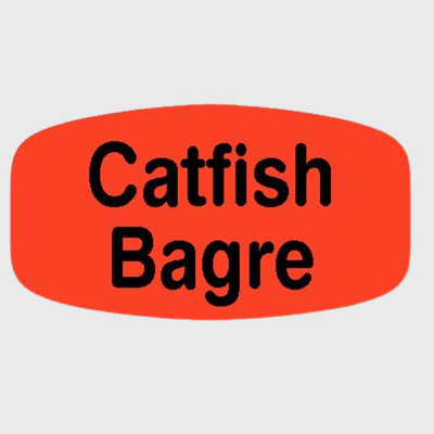 Short Oval Label Catfish - Bagre - 1,000/Roll
