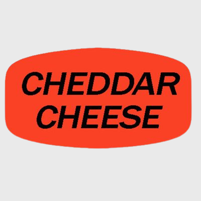 Short Oval Label Cheddar Cheese - 1,000/Roll