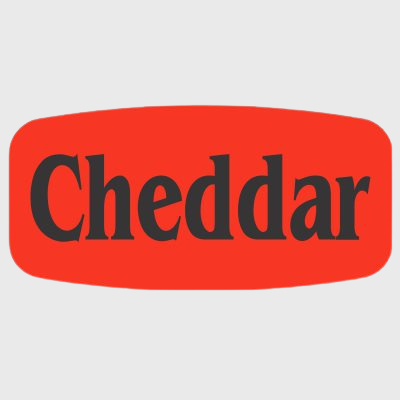 Short Oval Label Cheddar - 1,000/Roll