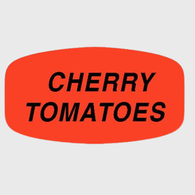 Short Oval Label Cherry Tomatoes - 1,000/Roll