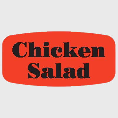 Short Oval Label Chicken Salad - 1,000/Roll