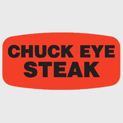 Short Oval Label Chuck Eye Steak - 1,000/Roll