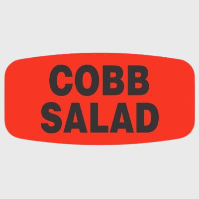 Short Oval Label Cobb Salad - 1,000/Roll