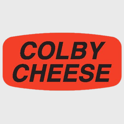 Short Oval Label Colby Cheese - 1,000/Roll