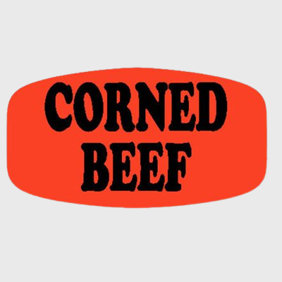 Short Oval Label Corned Beef - 1,000/Roll