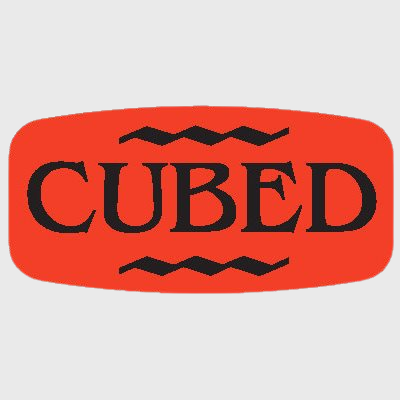 Short Oval Label Cubed - 1,000/Roll