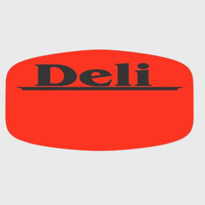 Short Oval Label Deli Write On - 1,000/Roll