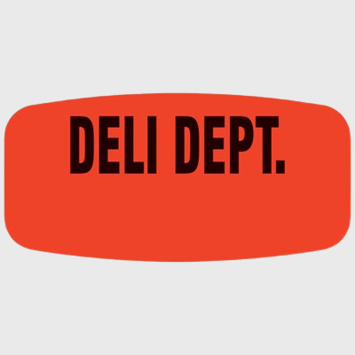 Short Oval Label Deli Dept. Write On - 1,000/Roll