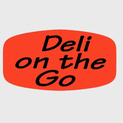 Short Oval Label Deli On The Go - 1,000/Roll