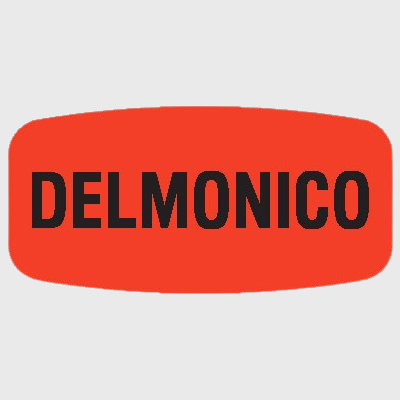 Short Oval Label Delmonico - 1,000/Roll