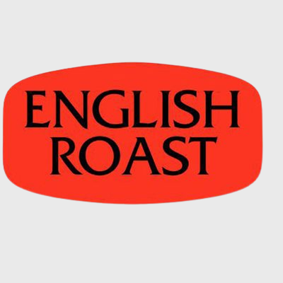 Short Oval Label English Roast - 1,000/Roll