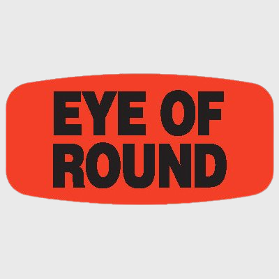Short Oval Label Eye of Round - 1,000/Roll