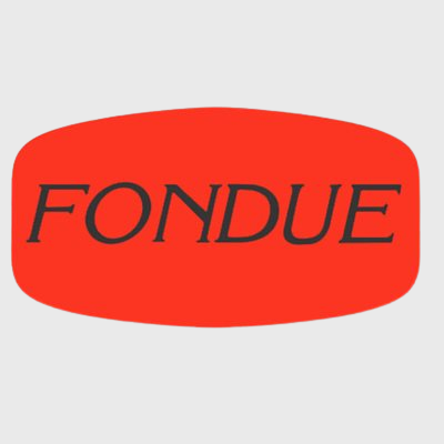 Short Oval Label Fondue - 1,000/Roll