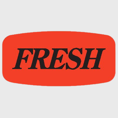 Short Oval Label Fresh - 1,000/Roll