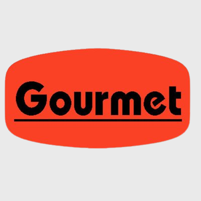Short Oval Label Gourmet - 1,000/Roll
