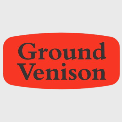 Short Oval Label Ground Venison - 1,000/Roll
