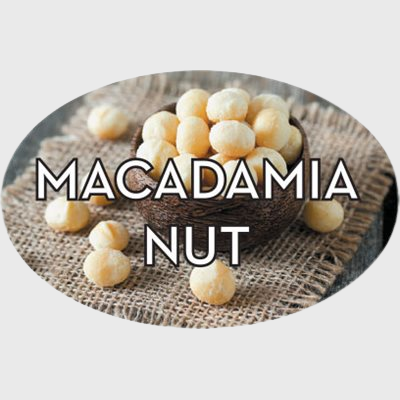 Standard Flavor Label Macadamia Nut - 500/Roll