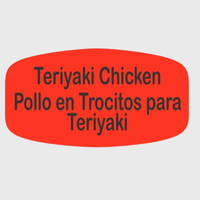 Spanish Label Teriyaki Chicken- Pollo En Trocitos Para Teriyaki - 1,000/Roll