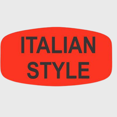 Short Oval Label Italian Style - 1,000/Roll