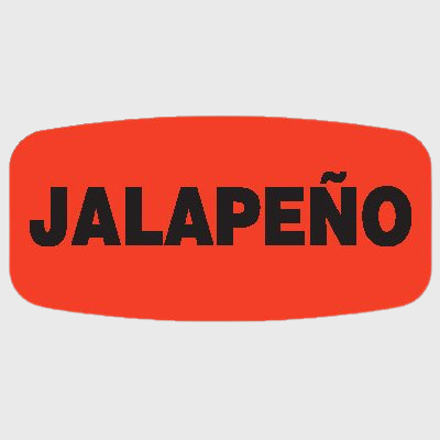 Short Oval Label Jalapeno - 1,000/Roll