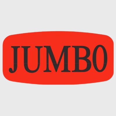 Short Oval Label Jumbo - 1,000/Roll