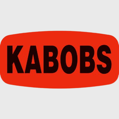 Short Oval Label Kabobs - 1,000/Roll