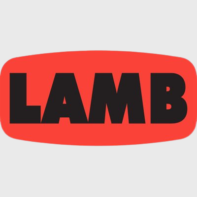 Short Oval Label Lamb - 1,000/Roll