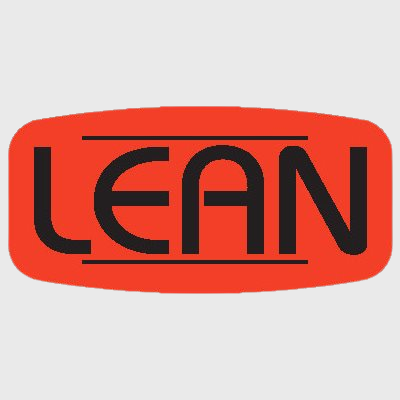Short Oval Label Lean - 1,000/Roll