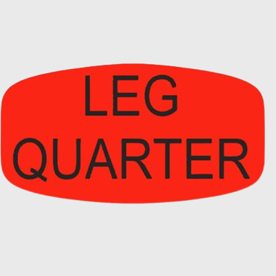 Short Oval Label Leg Quarter - 1,000/Roll