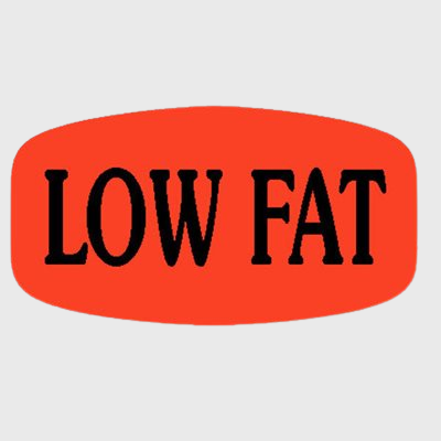Short Oval Label Low Fat - 1,000/Roll