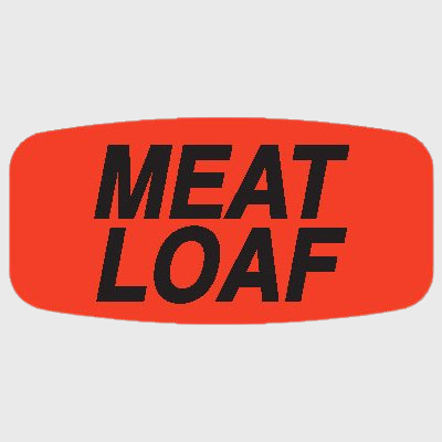 Short Oval Label Meat Loaf - 1,000/Roll