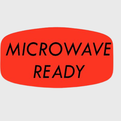 Short Oval Label Microwave Ready - 1,000/Roll