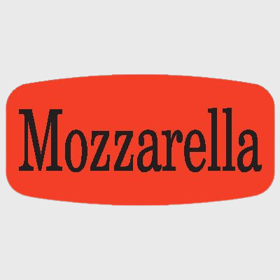 Short Oval Label Mozzarella - 1,000/Roll